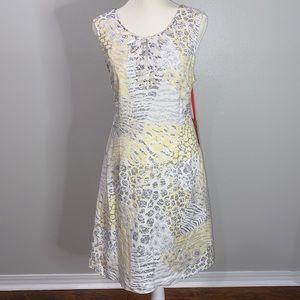 Ruby Rd. NWT beaded linen blend animal print size 10 dress
